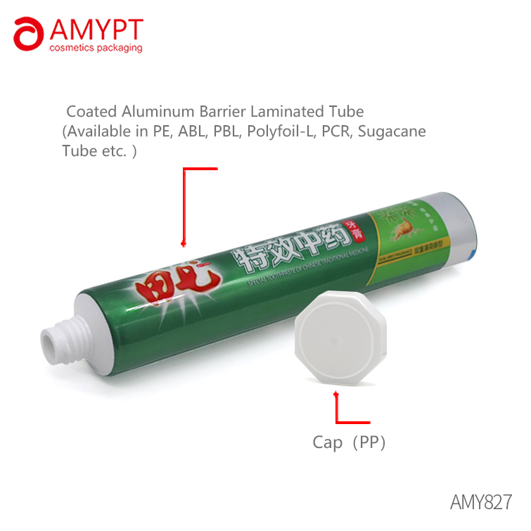 Aluminium-laminierte Tube, leere Zahnpasta-Tubenverpackung, weiche Kunststoff-Verpackungstube mit Flip-Top-Abdeckung