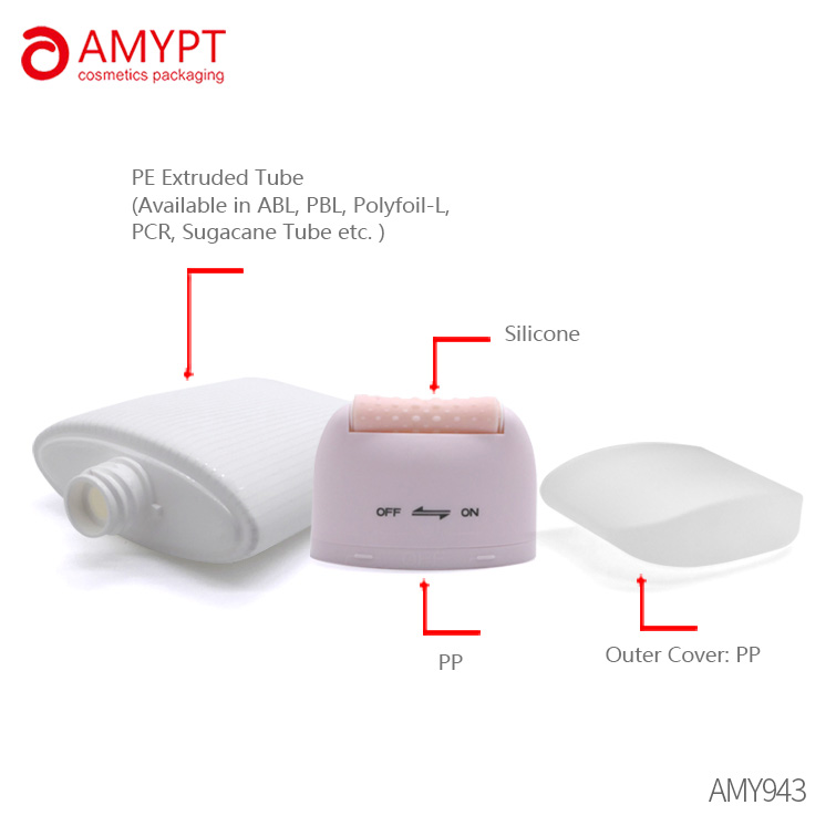 D55-mm-Kosmetikcremetube mit einzelnem Rollenkopf